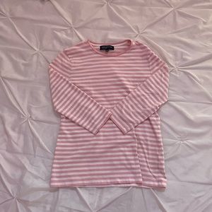 Jones New York Pink and White 3/4 sleeve top, (says M but fits like S)